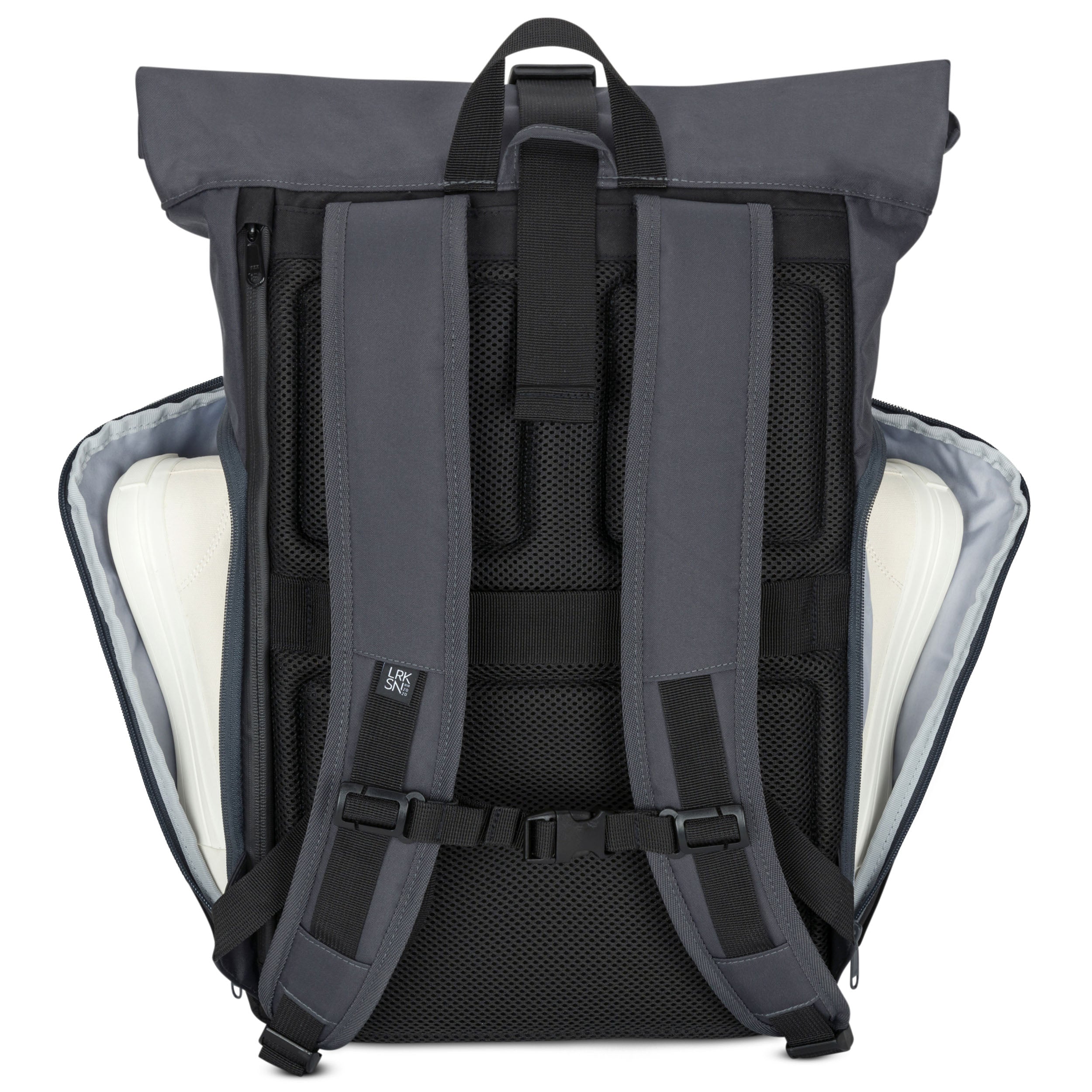 Rolltop rucksack mit seitentaschen Clearance